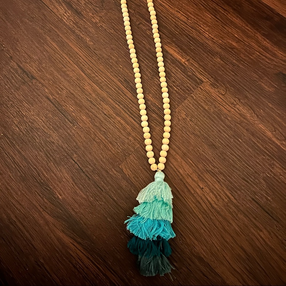 Beaded Tassel Necklace